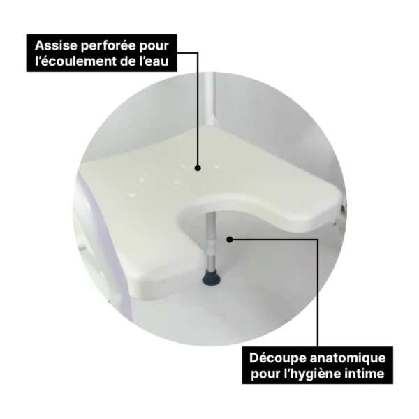 Chaise de douche pliable Tobago – Image 7
