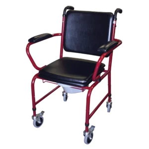 Chaise garde-robe réglable à roues et accoudoirs escamotables GR171