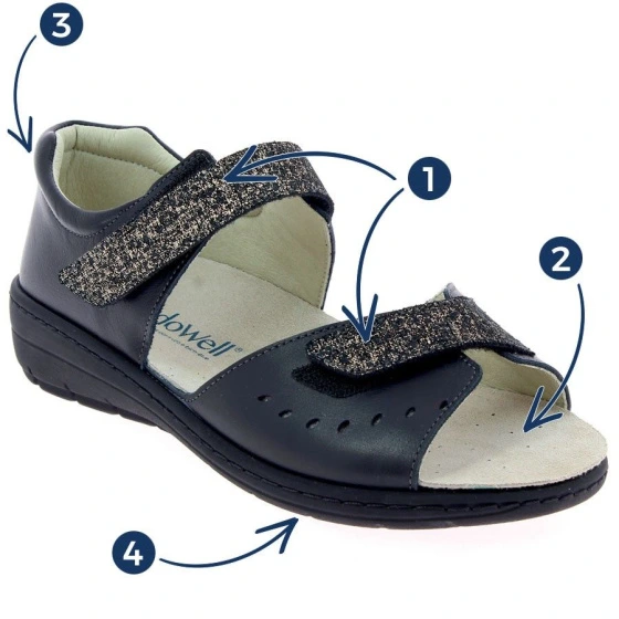 Sandale femme GAIA Noir – Image 4