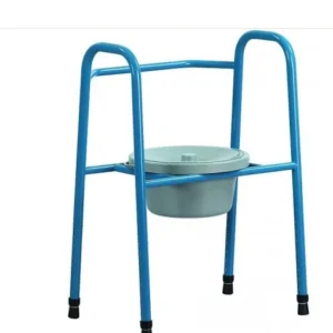 Support de seau à hauteur réglable avec accoudoirs et dosseret